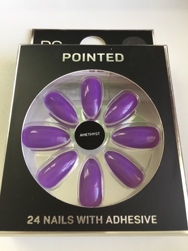 Amethyst purple false - amethyst, nails