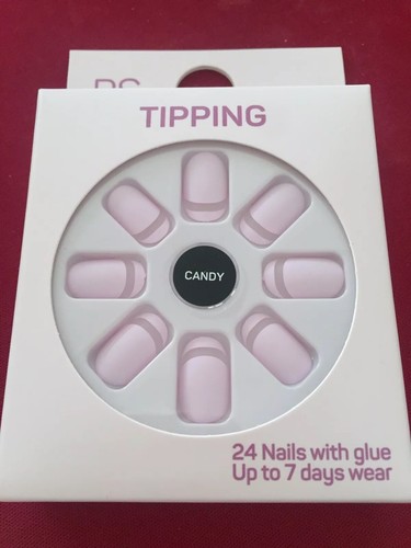 Candy pink false - nails,
