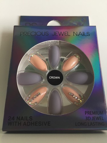 Crown jewel false nails - crown,