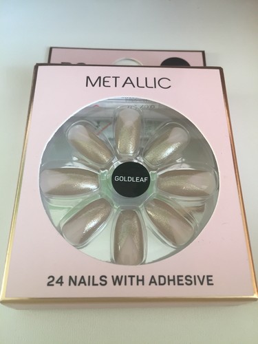 Goldleaf metallic false nails - goldleaf,